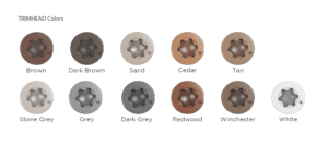 Camo Trimhead Color Match Screws