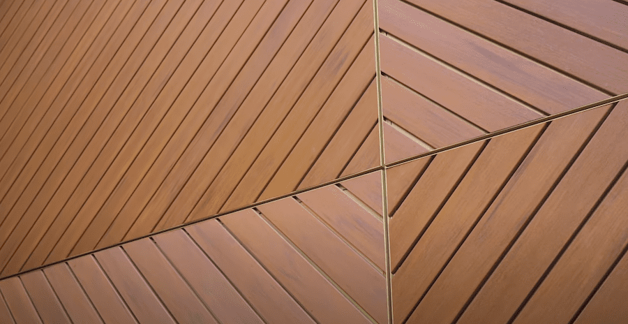 a close up of composite decking in kansas city